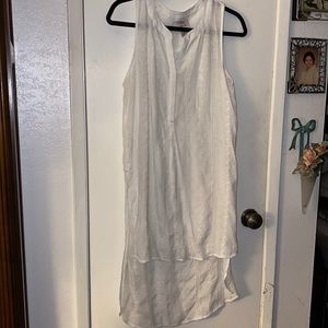 White sheer high/low